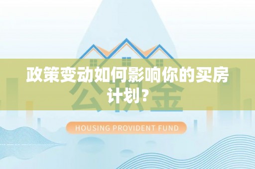 保康政策变动如何影响你的买房计划？