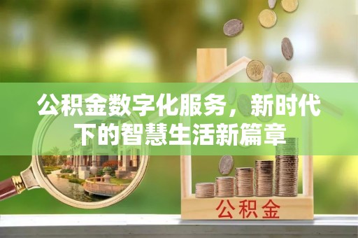保康公积金数字化服务，新时代下的智慧生活新篇章