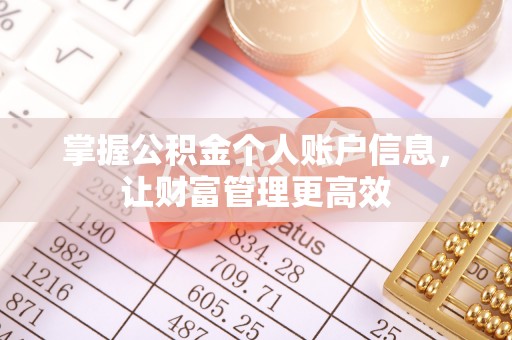 保康掌握公积金个人账户信息，让财富管理更高效