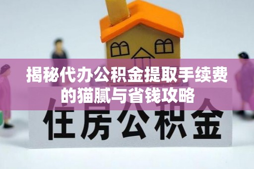 保康揭秘代办公积金提取手续费的猫腻与省钱攻略