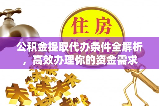 保康公积金提取代办条件全解析，高效办理你的资金需求